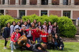 Group photo with Benny of the Multicultural Greek Council