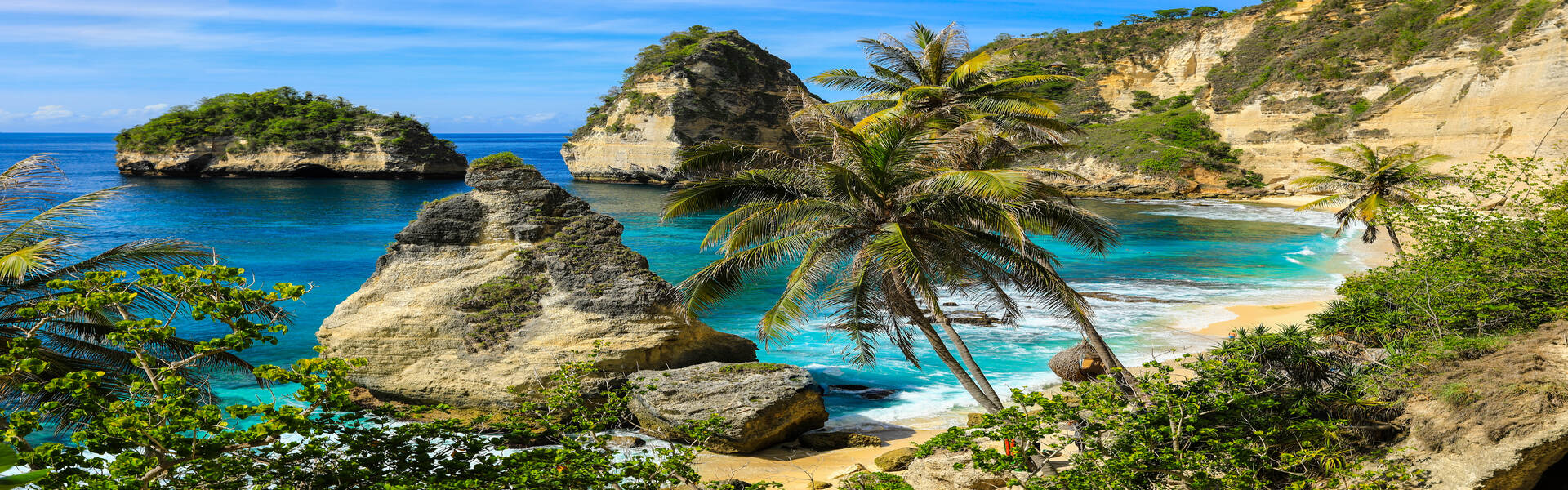 Rocky cliffside beach