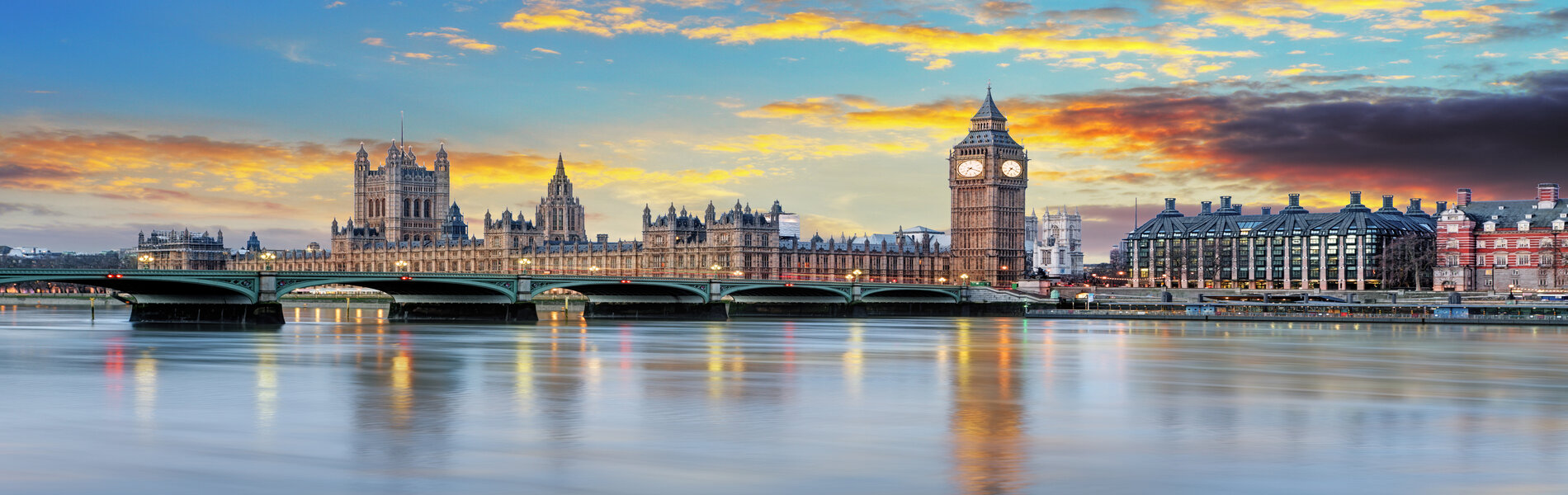 Big Ben and Westminster Palace from River