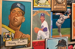 Retro baseball posters of baseball players
