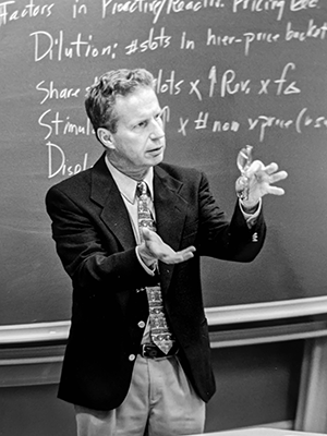 Photo of retired professor and donor Jack Meredith teaching at Wake Forest University in North Carolina. Taken in approximately 2000.