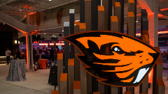 Flag twirlers at OSU Zoom Background