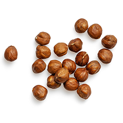 A photo of hazelnuts